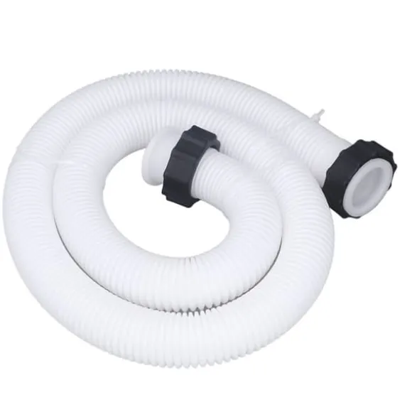 Udskiftningsslange til poolpumpe til udskiftning af poolslange på 1,5 tommer i diameter til pools over jorden Hvid