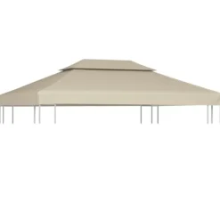 Udskiftningstag til havepavillon 3x4 m - Vandafvisende | Farve: Beige | Vægt: 310 g/m²