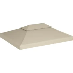 Udskiftningstag til havepavillon 3x4 m - Vandafvisende | Farve: Beige | Vægt: 310 g/m²