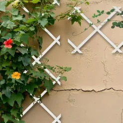 Udtrækkeligt espalier sæt, 180x30x1 cm, naturlig brun