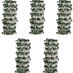 Udvideligt pilehegn med espalier - 5 stk. | Mål: 180x60 cm | Kunstige blade