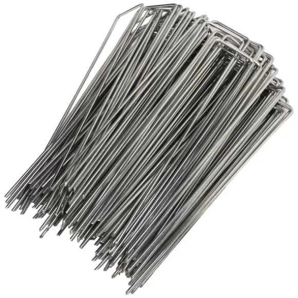 U-formede havepæle i galvaniseret stål - 100 stk. - 3 mm tykkelse