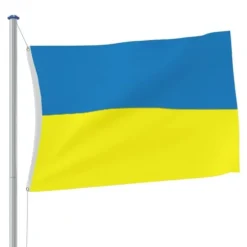 Ukraine-flag med messingøjer - Slidstærkt polyester | Størrelse: 90x150 cm