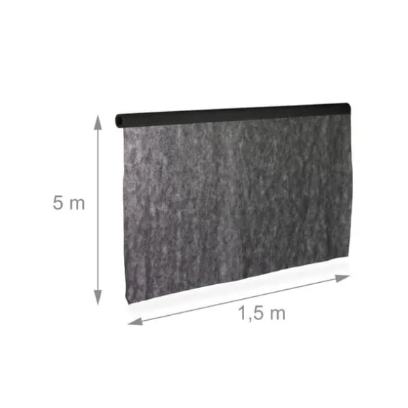 Ukrudtsdug, 150x5000 cm, Sort