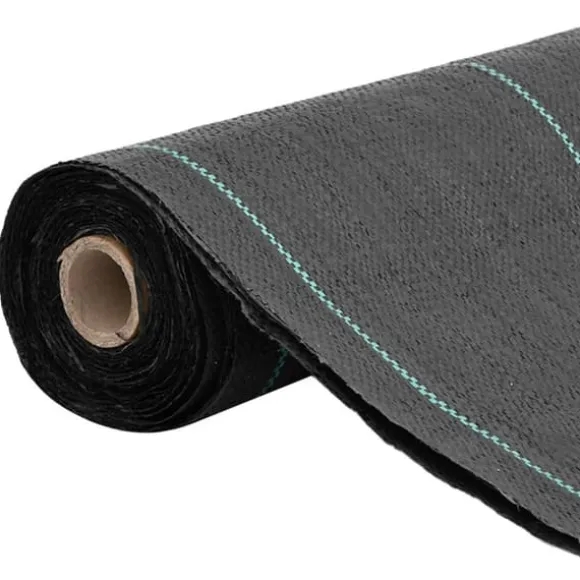 Ukrudtsdug 1,5x10 m - Slidstærk UV-bestandig PP | Farve: Sort | Størrelse: 1,5x10 m