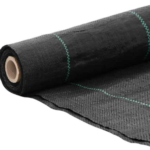 Ukrudtsdug 2x200 m - Slidstærk PP | Farve: Sort | Størrelse: 200 m x 2 m