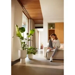 Urtepotte - Elho - Vibes Fold Coupe - Hvid - L 30 x B 29,5 x H 45 cm - Indendørs - 100% genbrugt