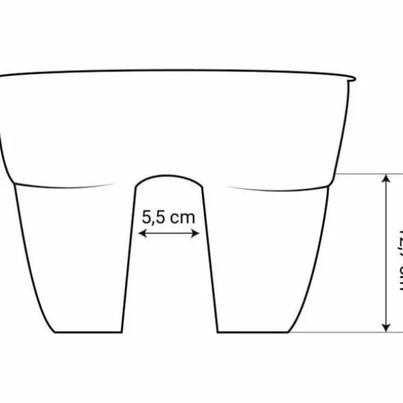 Urtepotte EDA Grå Mørkegrå Plastik Oval Moderne