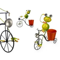 Urtepotte Ibergarden Gul Rød Grøn Metal Cykel Frø 31,5 x 32 x 17 cm