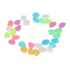 Utomhus självlysande stenar Färgglada fluorescerande självlysande småsten för mörk trädgård Gångväg Trädgårdsstigar 100/påse Färg blandad