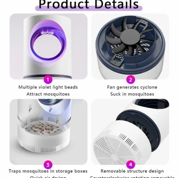 UV Attraktion Light Mosquito Killer USB Elektrisk Bug Zapper