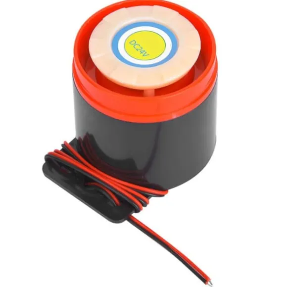 24V 110dB Aktiv Buzzer Alarm Bipper med Ledning - DIY Elektronik