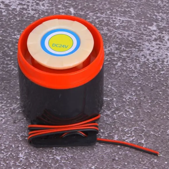 24V 110dB Aktiv Buzzer Alarm Bipper med Ledning - DIY Elektronik