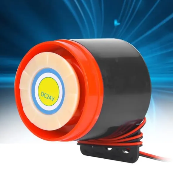 24V 110dB Aktiv Buzzer Alarm Bipper med Ledning - DIY Elektronik