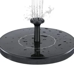 Vandfontæne solcelledrevet 13 cm Sort