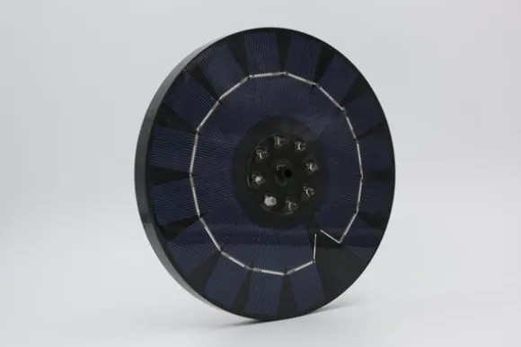 Vandfontæne solcelledrevet 18 cm med hvid LED-belysning