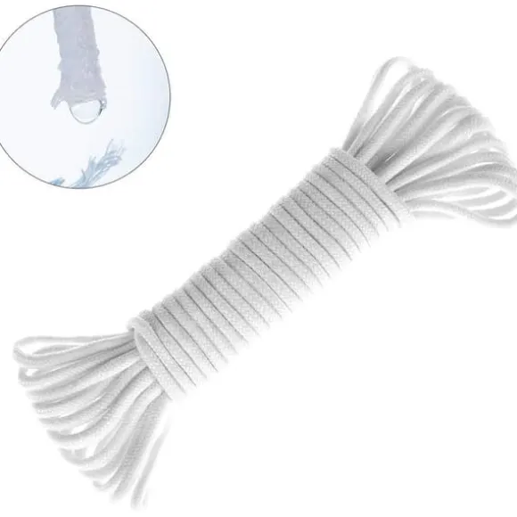 Vandingssnor af polyester og bomuld 5 mm 10 m