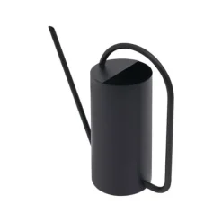 Vandkande - Rustfrit stål 201 - Lang tud - 1,4 L - Til stue- og hængeplanter - Bund Ø10 cm - Sort
