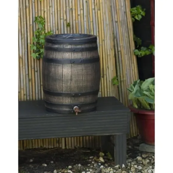 Vandopsamler - NATURE - Tønde - 50 liter - Rotationsstøbt PE - Tilbehør inkluderet
