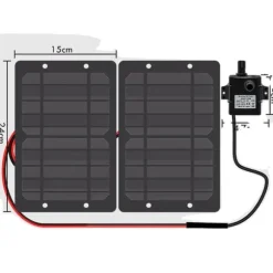 Vandpumpe, Solenergi, Børsteløs Motor,To Sol med Pumpe