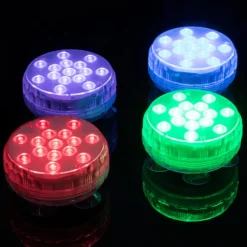 Vandtætte RGB LED poollamper 4-pak med fjernbetjening