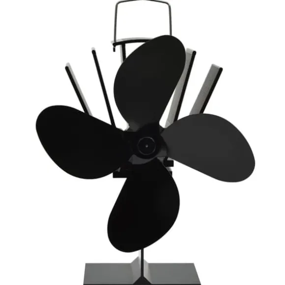 Varmedrevet ovnventilator 4 blade sort - Brændeovnsventilator - Brændeovnsventilatorer - Home & Living