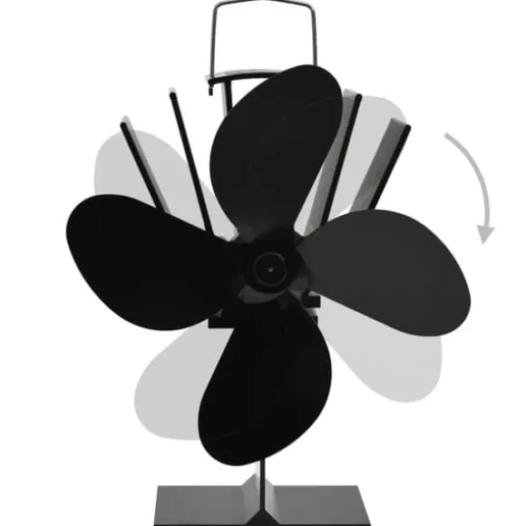 Varmedrevet ovnventilator 4 blade sort - Brændeovnsventilator - Brændeovnsventilatorer - Home & Living