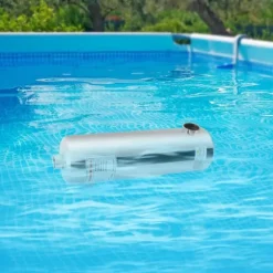 Varmeveksler til pool i rustfrit stål, 60 kW, SPA-termostatvarmer, cirkulationsopvarmning, sølv
