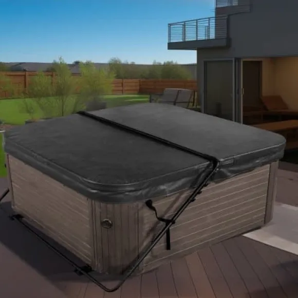 Varmtvandskar Coverløfter, Justerbar, 80x160x125 cm, Sort, Aluminium
