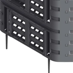 Vejrbestandig kompostbeholder 480 liter - Kompakt design | Farve: Sort | Størrelse: 93,3x93,3x80 cm