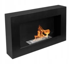 Væghængt biopejs 65x40x12 cm Box Sort strukturmat