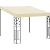 Vægmonteret havepavillon 3x3x2,5 m | Farve: Creme