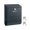 Vægpostkasse med avisrum, antracit, 30,5 x 11 x 38,5 cm (L x B x H) Avisrum: 30 x 3 cm