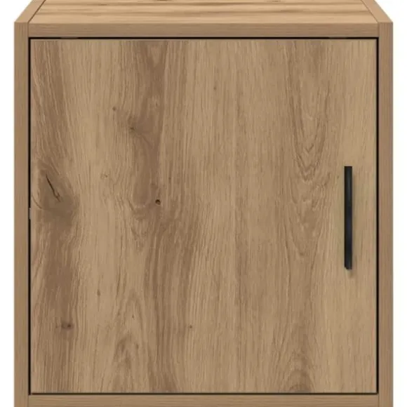 Vægskab til garage - Stabilt konstrueret træ | Farve: Natur | Størrelse: 80x30x90 cm