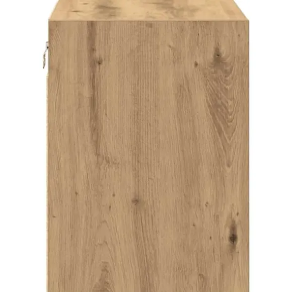 Vægskab til garage - Stabilt konstrueret træ | Farve: Natur | Størrelse: 80x30x90 cm