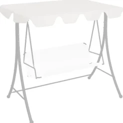 vidaXL baldakin til havegynge 188/168x145/110 cm hvid - Festtelte & havepavilloner – tage
