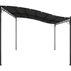 vidaXL baldakin 4x3 m 180 g/m² stof og stål antracitgrå - Festtelte & havepavilloner