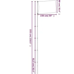 vidaXL Belgien flag og flagstang 5,55 m aluminium - Flag & vimpler