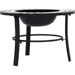 vidaXL bålfad mosaik 68 cm keramik sort og hvid - Ildsteder