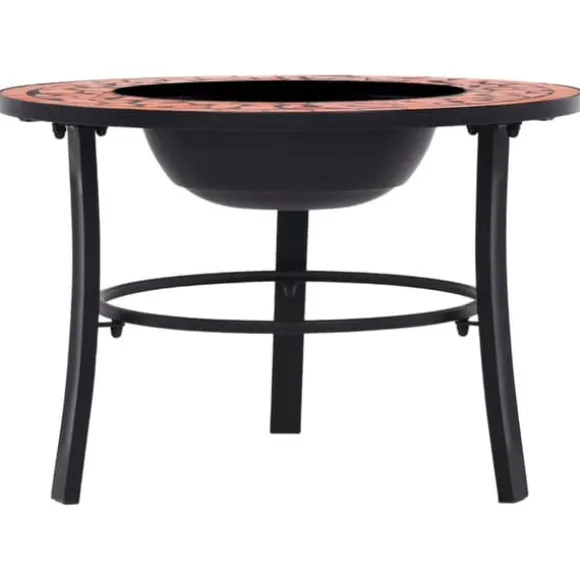 vidaXL bålfad mosaik 68 cm keramik terracottafarvet - Ildsteder