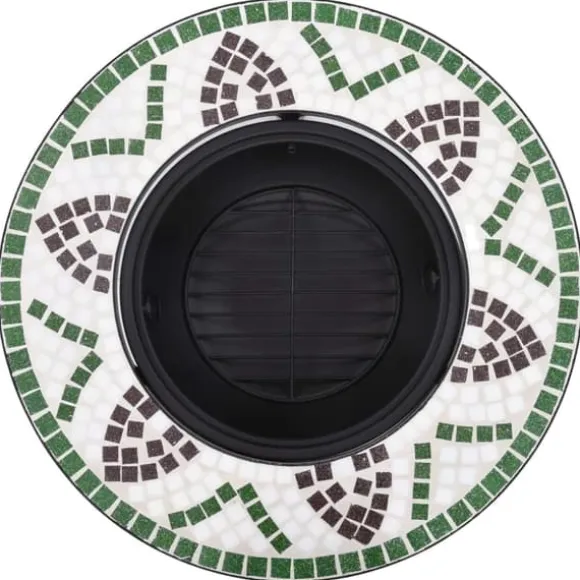 vidaXL bålfad mosaik 68 cm keramik grøn - Ildsteder
