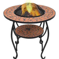 vidaXL bålfad mosaik 68 cm keramik terracottafarvet - Ildsteder