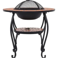 vidaXL bålfad mosaik 68 cm keramik terracottafarvet - Ildsteder