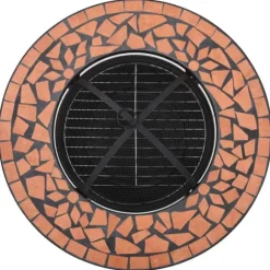 vidaXL bålfad mosaik 68 cm keramik terracottafarvet - Ildsteder