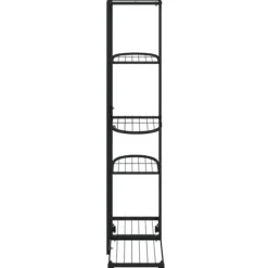 vidaXL blomsterstativ 5 niveauer med hjul 44x23x100 cm jern sort - Planteborde