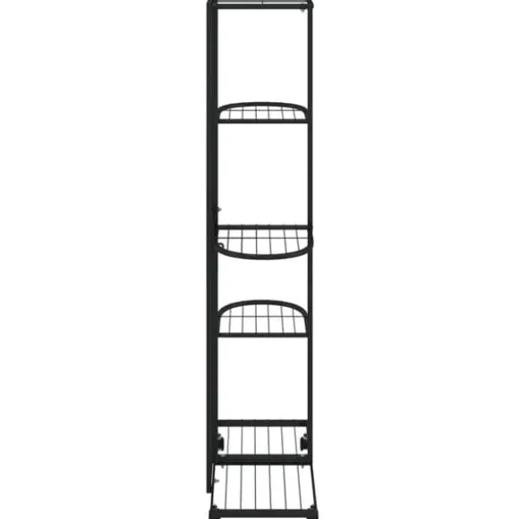 vidaXL blomsterstativ 5 niveauer med hjul 44x23x100 cm jern sort - Planteborde