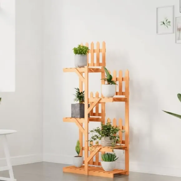 vidaXL blomsterstativ 60x25x130 cm massivt fyrretræ - Planteborde