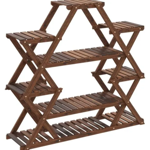 vidaXL blomsterstativ 110x25x105 cm massivt fyrretræ - Planteborde