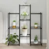 vidaXL blomsterstativ 85x25x100 cm jern sort - Planteborde