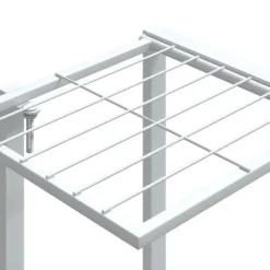 vidaXL blomsterstativ 94,5x25x89 cm jern hvid - Planteborde